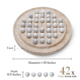 Marble Peg Solitaire Board Game – Single Player 10" Board Game for Adult