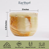 Marble Salt Cellar with Magnetic Swivel Lid - 3" Handmade Salt, Sugar & Spice Container for Kitchen Counter