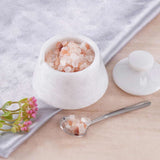 Marble Salt Cellar with Lid & Spoon - 3" Handmade Spice & Sugar Jar | Earthen Crafts