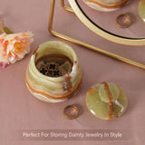 Marble Salt Cellar with Lid & Spoon - 3" Handmade Spice & Sugar Jar | Earthen Crafts