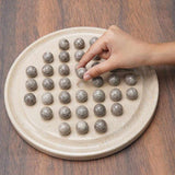 Marble Peg Solitaire Board Game – Single Player 10" Board Game for Adult