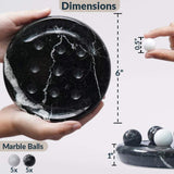 Marble Tic Tac Toe Board Game - 6" Natural Stone Board Game for Coffee Table, Home Décor & Gifts