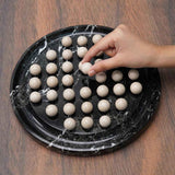 Marble Peg Solitaire Board Game – Single Player 10" Board Game for Adult