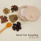 Marble Salt Cellar with Lid - 4" Natural Stone Box for Salt, Sugar & Spices | Magnetic Swivel Top