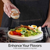 Marble Salt and Pepper Shakers Set of 2 for Kitchen Countertop - Marble Seasoning Holder Set | Earthen Crafts