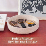 Marble Serving Bowl - Natural Stone Fruit Bowl in 8" for Kitchen, Dining Table, Entryway & Home Décor | Earthen Crafts