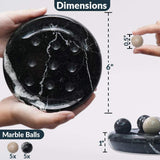 Marble Tic Tac Toe Board Game - 6" Natural Stone Board Game for Coffee Table, Home Décor & Gifts