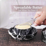 Mini Marble Butter Dish with Lid – French Butter Keeper Crock for Countertop Storage | Earthen Crafts