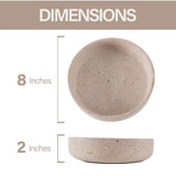 Marble Serving Bowl - Natural Stone Fruit Bowl in 8" for Kitchen, Dining Table, Entryway & Home Décor | Earthen Crafts