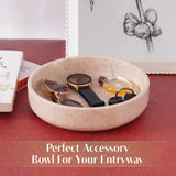 Marble Serving Bowl - Natural Stone Fruit Bowl in 8" for Kitchen, Dining Table, Entryway & Home Décor | Earthen Crafts