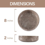 Marble Serving Bowl - Natural Stone Fruit Bowl in 8" for Kitchen, Dining Table, Entryway & Home Décor | Earthen Crafts