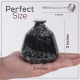 Marble Salt Cellar with Lid & Spoon - 3" Handmade Spice & Sugar Jar | Earthen Crafts