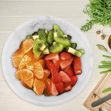 Marble Serving Bowl - Natural Stone Fruit Bowl in 8" for Kitchen, Dining Table, Entryway & Home Décor | Earthen Crafts