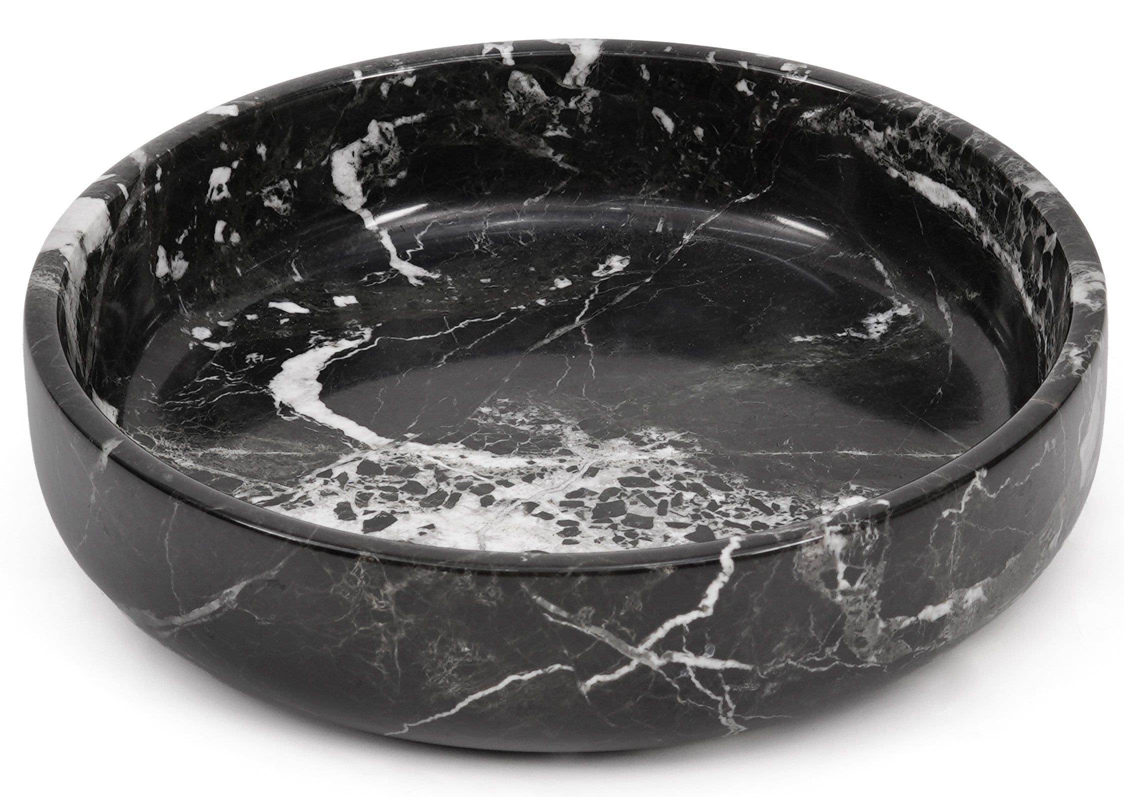Marble Serving Bowl - Natural Stone Fruit Bowl in 8