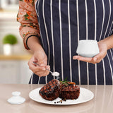 Marble Salt Cellar with Lid & Spoon - 3" Handmade Spice & Sugar Jar | Earthen Crafts