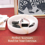 Marble Serving Bowl - Natural Stone Fruit Bowl in 8" for Kitchen, Dining Table, Entryway & Home Décor | Earthen Crafts