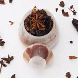 Marble Salt Cellar with Lid & Spoon - 3" Handmade Spice & Sugar Jar | Earthen Crafts