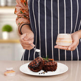 Marble Salt Cellar with Lid & Spoon - 3" Handmade Spice & Sugar Jar | Earthen Crafts