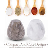 Marble Salt and Pepper Shakers Set of 2 for Kitchen Countertop - Marble Seasoning Holder Set | Earthen Crafts