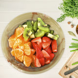 Marble Serving Bowl - Natural Stone Fruit Bowl in 8" for Kitchen, Dining Table, Entryway & Home Décor | Earthen Crafts