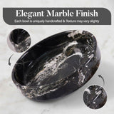 Marble Serving Bowl - Natural Stone Fruit Bowl in 8" for Kitchen, Dining Table, Entryway & Home Décor | Earthen Crafts