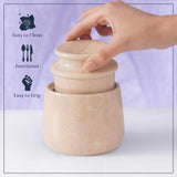 Marble Butter Keeper 4.25" - French Butter Crock for Home & Kitchen Countertop Storage | Earthen Crafts