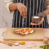 Marble Salt Cellar with Magnetic Swivel Lid - 3" Handmade Salt, Sugar & Spice Container for Kitchen Counter