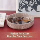 Marble Serving Bowl - Natural Stone Fruit Bowl in 8" for Kitchen, Dining Table, Entryway & Home Décor | Earthen Crafts