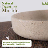 Marble Serving Bowl - Natural Stone Fruit Bowl in 8" for Kitchen, Dining Table, Entryway & Home Décor | Earthen Crafts
