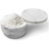 Marble Salt Cellar with Lid - 4" Natural Stone Box for Salt, Sugar & Spices | Magnetic Swivel Top