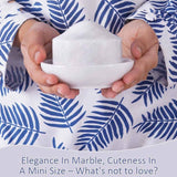 Mini Marble Butter Dish with Lid – French Butter Keeper Crock for Countertop Storage | Earthen Crafts