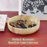 Marble Serving Bowl - Natural Stone Fruit Bowl in 8" for Kitchen, Dining Table, Entryway & Home Décor | Earthen Crafts