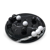 Marble Tic Tac Toe Board Game - 6" Natural Stone Board Game for Coffee Table, Home Décor & Gifts