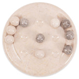 Marble Tic Tac Toe Board Game - 6" Natural Stone Board Game for Coffee Table, Home Décor