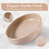 Marble Serving Bowl - Natural Stone Fruit Bowl in 8" for Kitchen, Dining Table, Entryway & Home Décor | Earthen Crafts