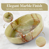 Marble Serving Bowl - Natural Stone Fruit Bowl in 8" for Kitchen, Dining Table, Entryway & Home Décor | Earthen Crafts