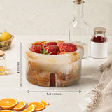 Marble Berry Bowl 5.5" Decorative Round Stone Fruit Storage Container with Holes for Kitchen & Table Decor