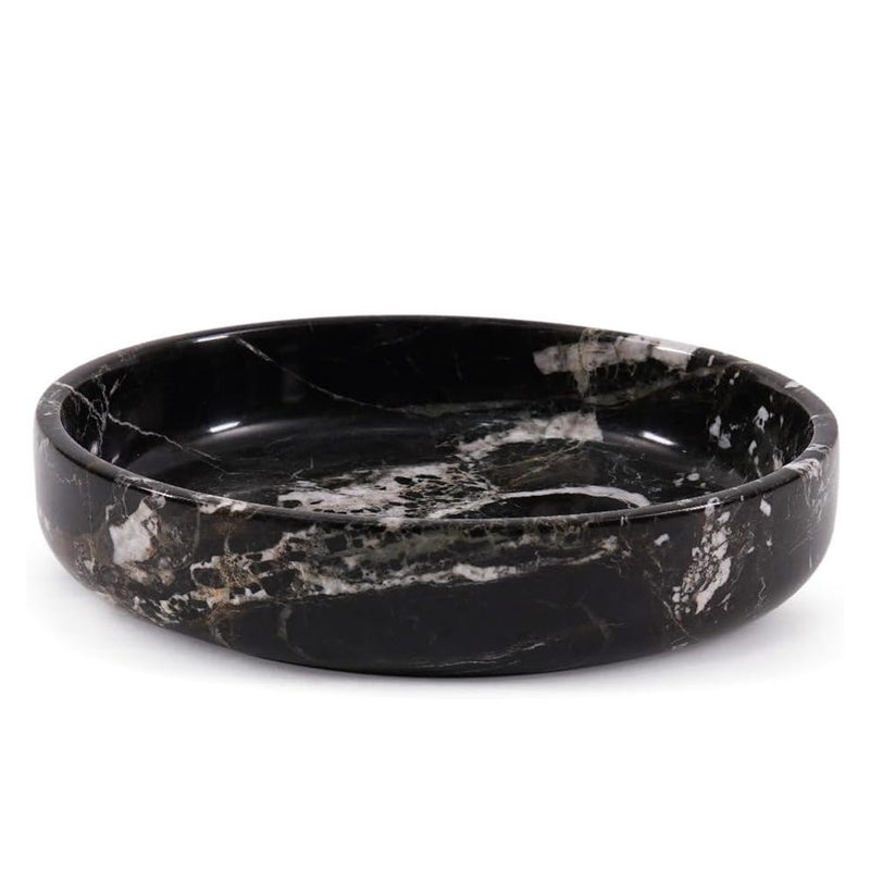 Marble Serving Bowl - Natural Stone Fruit Bowl in 8" for Kitchen, Dining Table, Entryway & Home Décor | Earthen Crafts