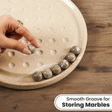 Marble Peg Solitaire Board Game – Single Player 10" Board Game for Adult