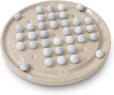 Marble Peg Solitaire Board Game – Single Player 10" Board Game for Adult