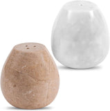 Marble Salt and Pepper Shakers Set of 2 for Kitchen Countertop - Marble Seasoning Holder Set | Earthen Crafts