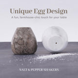 Marble Salt and Pepper Shakers Set of 2 for Kitchen Countertop - Marble Seasoning Holder Set | Earthen Crafts