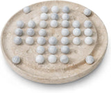 Marble Peg Solitaire Board Game – Single Player 10" Board Game for Adult