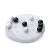Marble Tic Tac Toe Board Game - 6" Natural Stone Board Game for Coffee Table, Home Décor & Gifts