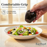 Marble Salt and Pepper Shakers Set – Natural Stone Egg Shape Salt and Pepper Set for Kitchen Table