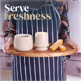 Marble Butter Keeper 4.25" - French Butter Crock for Home & Kitchen Countertop Storage | Earthen Crafts