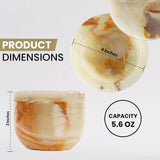 Marble Salt Cellar with Lid - 4" Natural Stone Box for Salt, Sugar & Spices | Magnetic Swivel Top