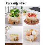 Marble Berry Bowl 5.5" Decorative Round Stone Fruit Storage Container with Holes for Kitchen & Table Decor