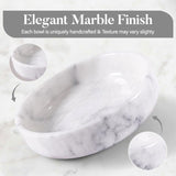 Marble Serving Bowl - Natural Stone Fruit Bowl in 8" for Kitchen, Dining Table, Entryway & Home Décor | Earthen Crafts