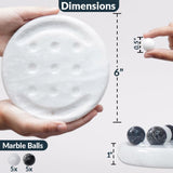 Marble Tic Tac Toe Board Game - 6" Natural Stone Board Game for Coffee Table, Home Décor & Gifts